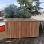 Coffre de jardin 136x80cm en bois Douglas et alu composite couleur au choix - Fabric Style