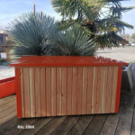 Coffre de jardin 136x80cm en bois Douglas et alu composite couleur au choix - Fabric Style