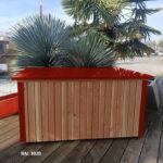 Coffre de jardin 136x80cm en bois Douglas et alu composite couleur au choix - Fabric Style