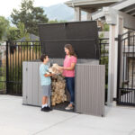 Coffre de jardin 2,06m² en PEHD imitation bois Lifetime - Habrita