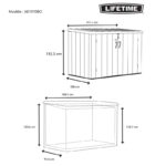 Coffre de jardin 2,06m² en PEHD imitation bois Lifetime - Habrita