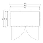 Coffre de jardin en bois traité 28mm 2000L ALTO Blanc - Gardy Shelter