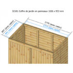 Coffre de jardin en bois traité 28mm 2000L ALTO Blanc - Gardy Shelter