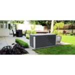 Coffre de rangement en métal anthracite 1000L Patio Box 1,46m² TRIMETALS