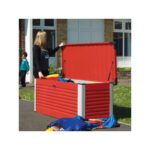 Coffre de rangement en métal rouge 1000L Patio Box 1,46m² TRIMETALS