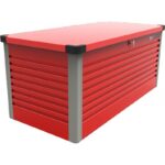 Coffre de rangement en métal rouge 750L Patio Box 1,06m² TRIMETALS