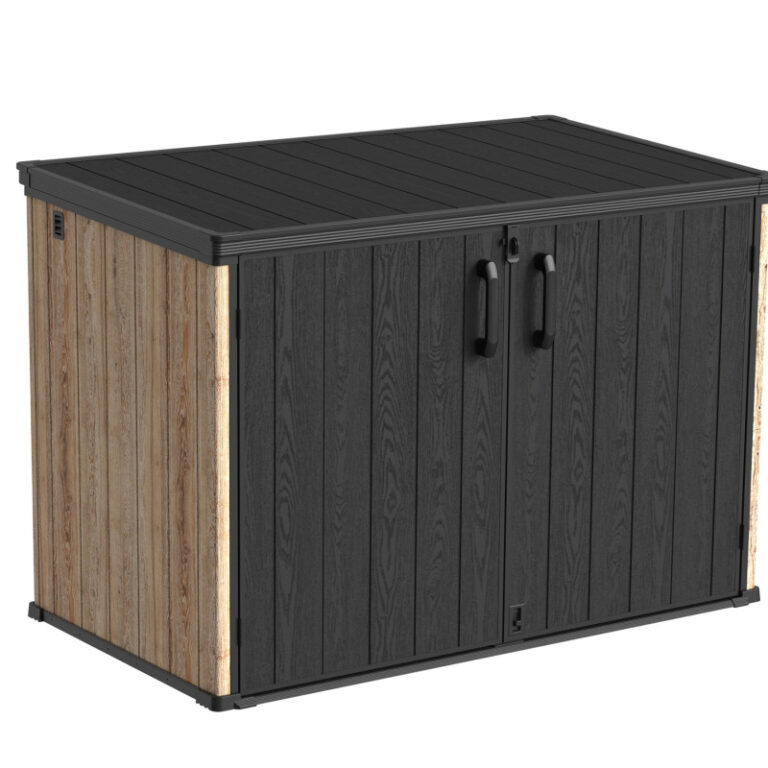 Coffre de rangement en résine multifonctions aspect bois WOODIZY 2300L - Jôbu