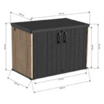 Coffre de rangement en résine multifonctions aspect bois WOODIZY 2300L - Jôbu