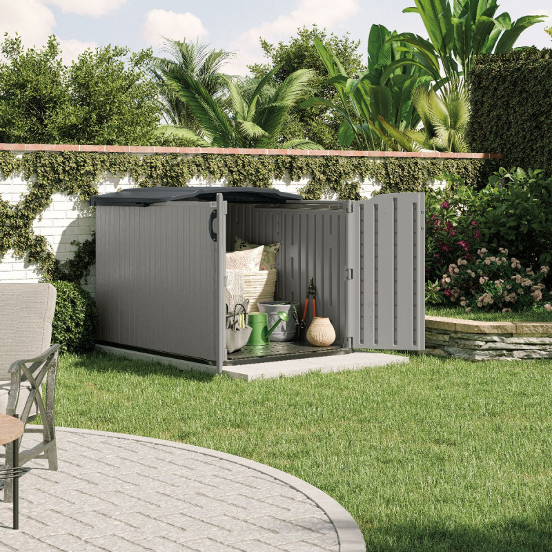 Coffre multifonctions en PE 35mm gris foncé 2800L + plancher Slidetop - SUNCAST
