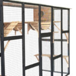 Enclos d'extérieur pour chats en bois FSC thermo-traité 300x95x188cm - Shelty Pet