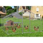 Enclos parc grillagé 12m² en acier galvanisé pour 7 à 9 poules – HABRITA