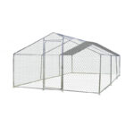 Enclos parc grillagé 18m² en acier galvanisé pour 8 à 20 poules – HABRITA