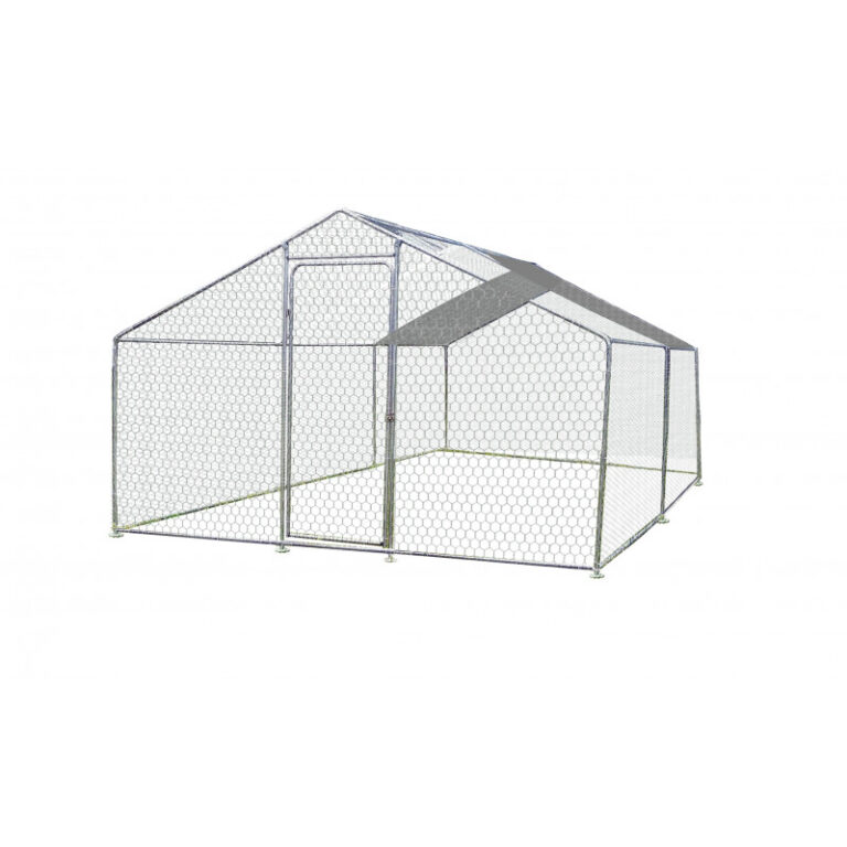 Enclos parc grillagé 6m² en acier galvanisé pour 4 à 7 poules – HABRITA