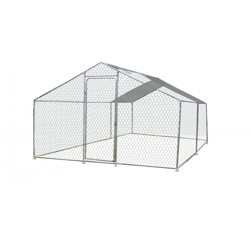 Enclos parc grillagé 6m² en acier galvanisé pour 4 à 7 poules – HABRITA