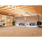 Garage double en bois brut 49,14m² Andre - panneaux 18mm - porte sectionnelle - Palmako