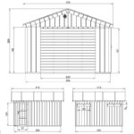 Garage en bois brut 13m² – panneaux LP® SmartSide® – Timbela
