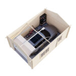 Garage en bois brut 19,8m² Roger - madriers 44mm - porte sectionnelle - Palmako