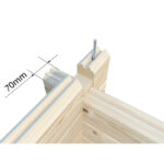 Garage en bois brut 29,16m² Roger - madriers 70mm - porte en bois - Palmako