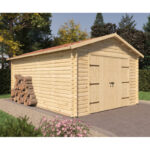 Garage en bois massif 22m² - madriers 44mm - Eden
