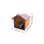 Niche à chien 0,77m² en bois FSC avec toit bitumé et plancher – HABRITA