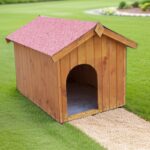 Niche à chien 0,96m² en bois FSC avec toit bitumé et plancher – HABRITA