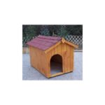 Niche à chien 0,96m² en bois FSC avec toit bitumé et plancher – HABRITA