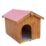 Niche à chien 0,96m² en bois FSC avec toit bitumé et plancher – HABRITA