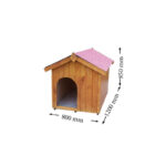 Niche à chien 0,96m² en bois FSC avec toit bitumé et plancher – HABRITA