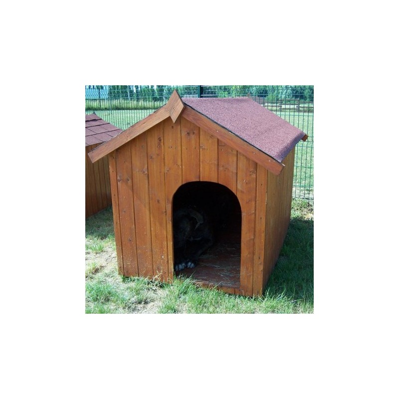 Niche à chien 1,17m² en bois FSC avec toit bitumé et plancher – HABRITA