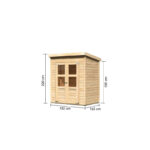 Petit abri de jardin en bois 2,2m² Merseburg 2 - Karibu