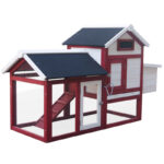 Poulailler bicolore en bois 10mm FSC 0,94m² pour 2 à 3 poules - HABRITA