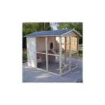 Poulailler en bois 16mm FSC non-teinté avec toit bitumé pour 6 à 10 poules – HABRITA