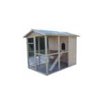 Poulailler en bois 16mm FSC non-teinté avec toit bitumé pour 6 à 10 poules – HABRITA
