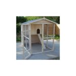 Poulailler en bois 16mm FSC non-teinté avec toit bitumé pour 6 à 10 poules – HABRITA