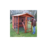 Poulailler en bois 16mm FSC non-teinté avec toit bitumé pour 6 à 10 poules – HABRITA