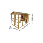 Poulailler en bois 16mm FSC non-teinté avec toit bitumé pour 8 à 12 poules – HABRITA