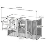 Poulailler en bois FSC thermo-traité 200x75,5x103cm avec toit bitumé pour 4 à 5 poules – Shelty Pet