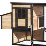 Poulailler en bois FSC thermo-traité 200x75,5x103cm avec toit bitumé pour 4 à 5 poules – Shelty Pet