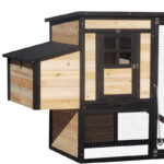 Poulailler en bois FSC thermo-traité 200x75,5x103cm avec toit bitumé pour 4 à 5 poules – Shelty Pet