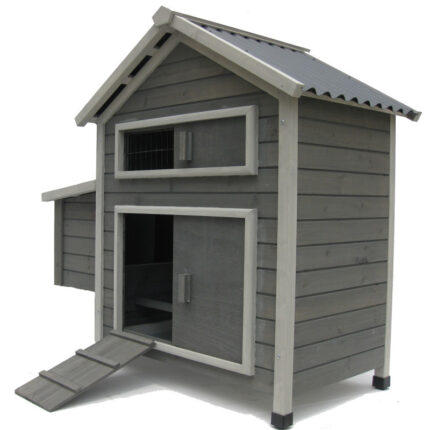 Poulailler en bois - L125xP66xH113cm - avec toit en PVC - Maison des poules – Lifland