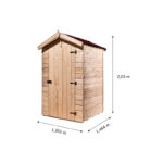 Toilettes sèches en bois massif FSC - panneaux 16mm + plancher - Habrita