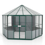 Volière en aluminium émeraude 9m² et polycarbonate 6mm - grillage maille d'acier Circus - Vitavia