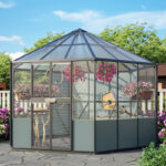 Volière en aluminium noir 9m² et polycarbonate 6mm - grillage maille d'acier Circus - Vitavia